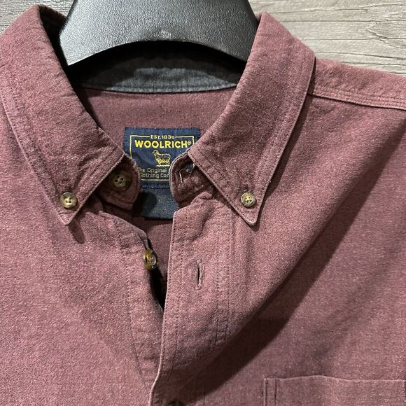 Vtg Woolrich Sportsman Chamois Shirt Men’s XL Burgundy & Gray Bundle Of 2 - Picture 14 of 16
